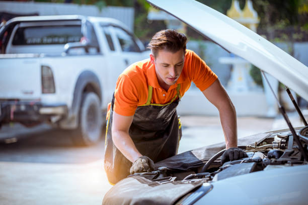 Routine maintenance automobile mechanic services.